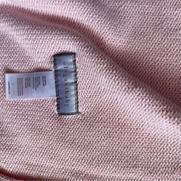 Beautiful Pink cotton knit baby blanket - Picture 3 of 3